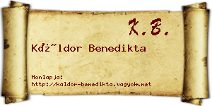 Káldor Benedikta névjegykártya